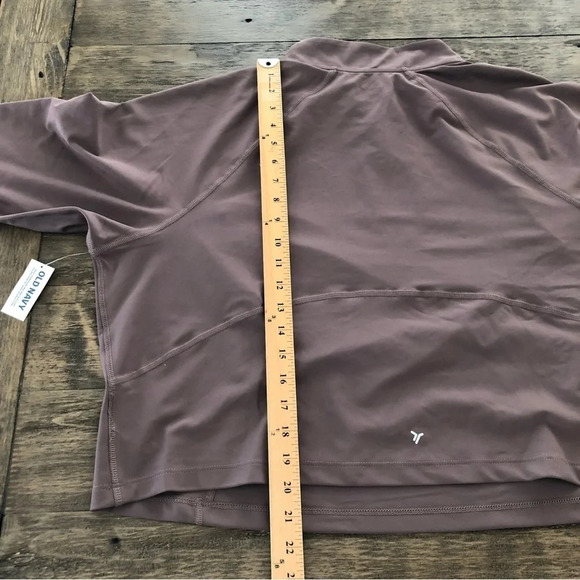 NWT Old Navy Womens 3X Powersoft Quarter zip Cropped Workout Top Mockneck New - Picture 7 of 8